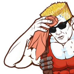 Duke nukem sweating — Reaction meme