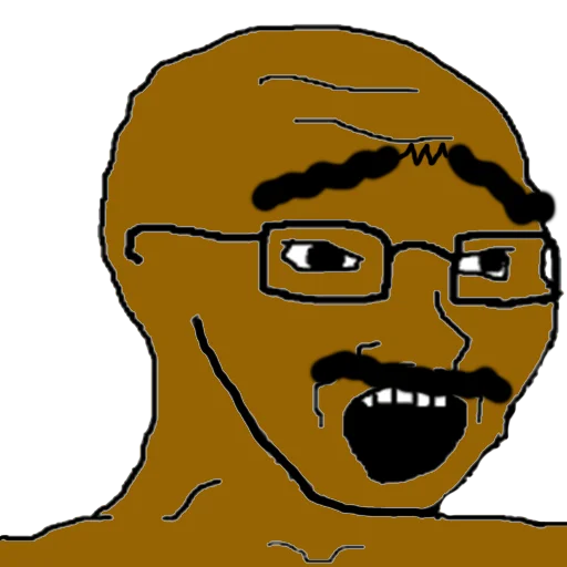 Screaming glasses Jeet Degen sticker — Sticker Packs meme