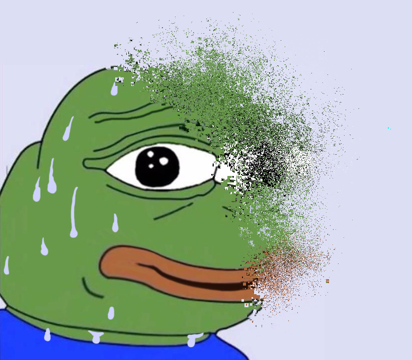 Pepe sweating snapped — Pepe meme