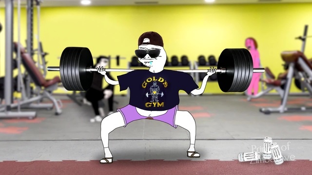 Boomer squatting at golds gym — Boomer meme
