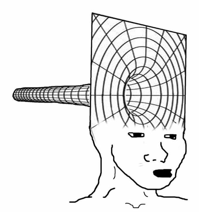 Branlet blackhole spacetime — Brainlet meme