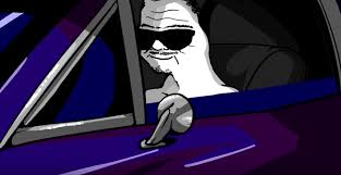 Boomer in muscle car — Boomer meme