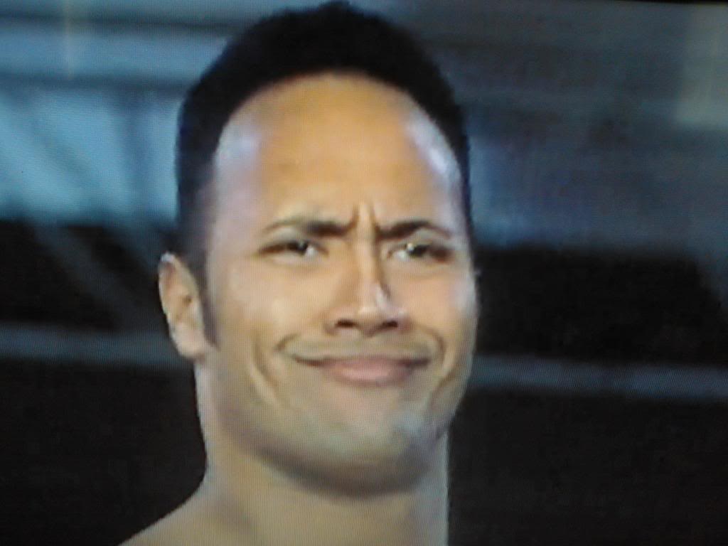 Rock not impressed — Reaction meme