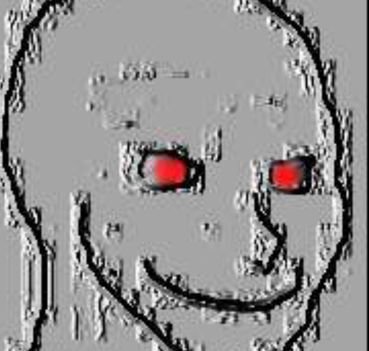 Grey glitch wojak — Reaction meme
