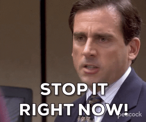 Steve Carell Stop It Right Now! — Reaction meme