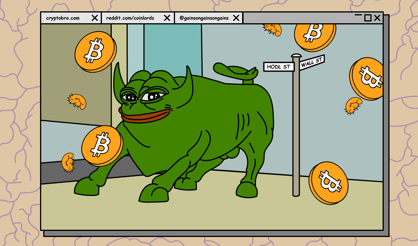 Pepe bitcoin bull — Pepe meme