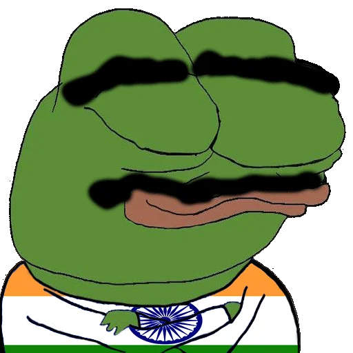 Closed eyes flag shirt Jeet Degen sticker — Sticker Packs meme