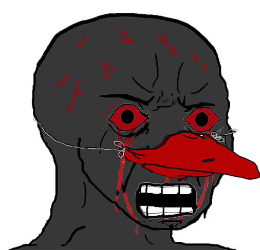 Wojak black swan costume angry — Wojak meme