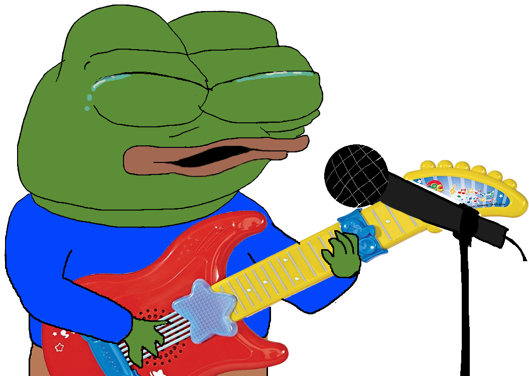Pepe singing playing guitar — Pepe meme