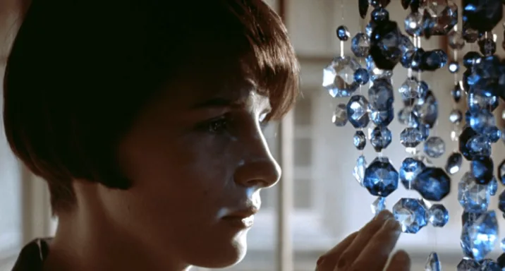 Julie Touching Blue Chandelier (Profile) — Templates meme