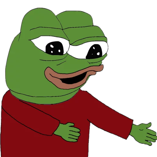 Red sweater welcome Frog Friends sticker — Sticker Packs meme