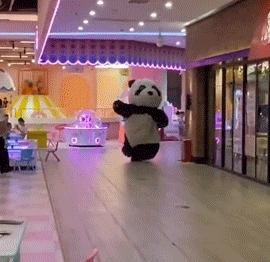 Panda Running From Bear — Reaction meme