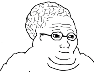 Wojak fat big brain glasses — Wojak meme