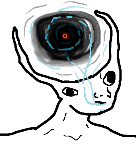 Brainlet eats blackhole — Brainlet meme