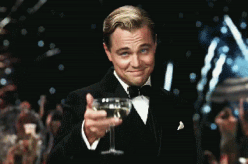 Great Gatsby Toast / Leonardo DiCaprio Cheers — Reaction meme