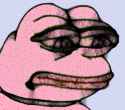 Pepe pink sad — Pepe meme