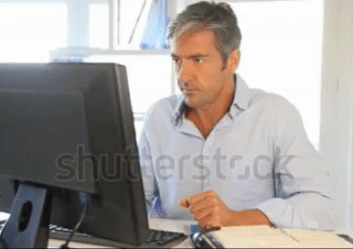 Guy looks at crypto stock chart — Reaction meme