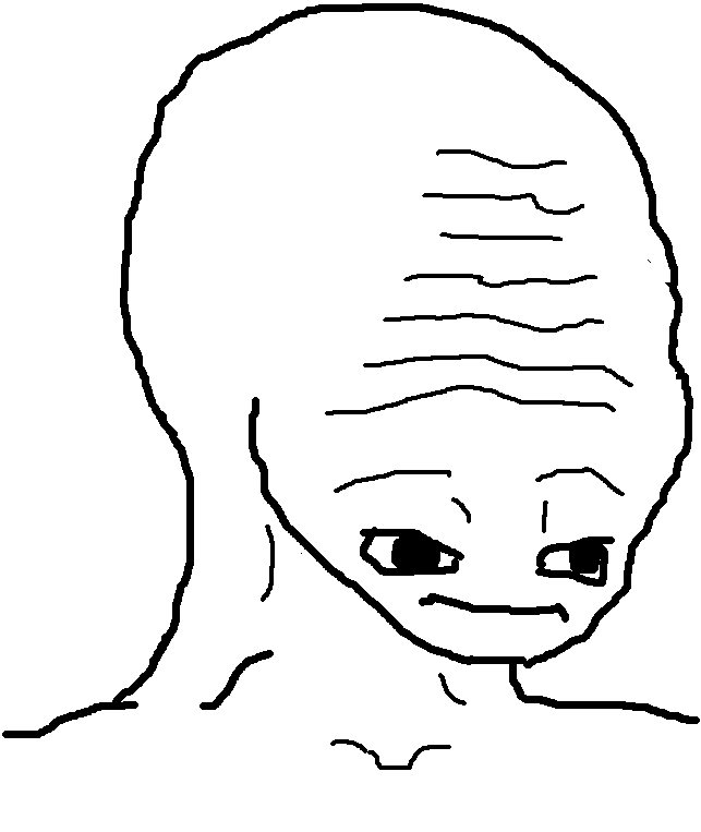 Wojak extra forehead wrinkles — Wojak meme