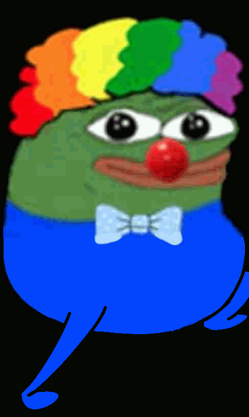 Pepe clown walking — Pepe meme