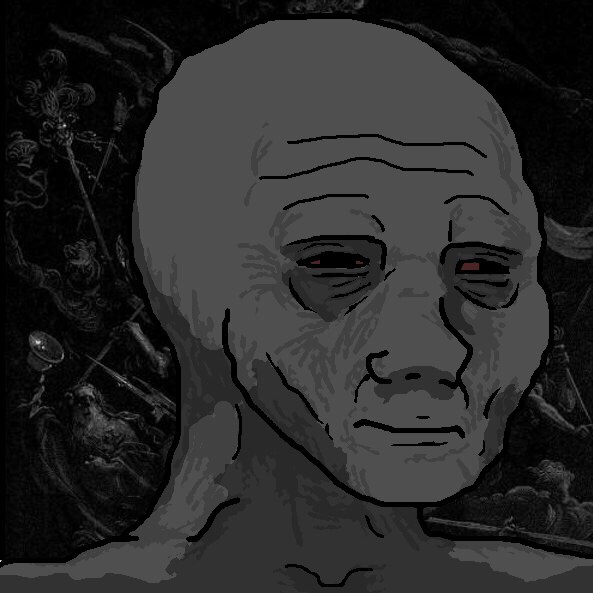 Dark wojak gray — Wojak meme