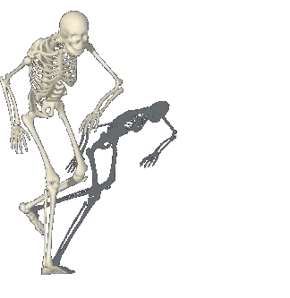 Spooky skelly dancing side to side — Reaction meme