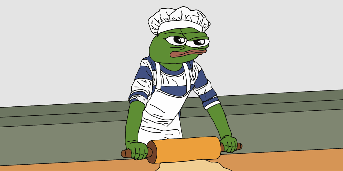 Pepe chef with rolling pin — Pepe meme