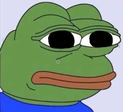 Pepe neutral face huge pupils — Pepe meme