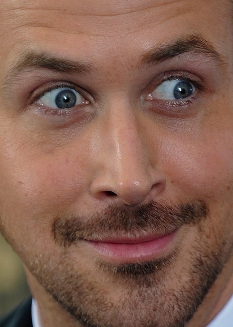 Ryan gossling face closeup suprised — Reaction meme