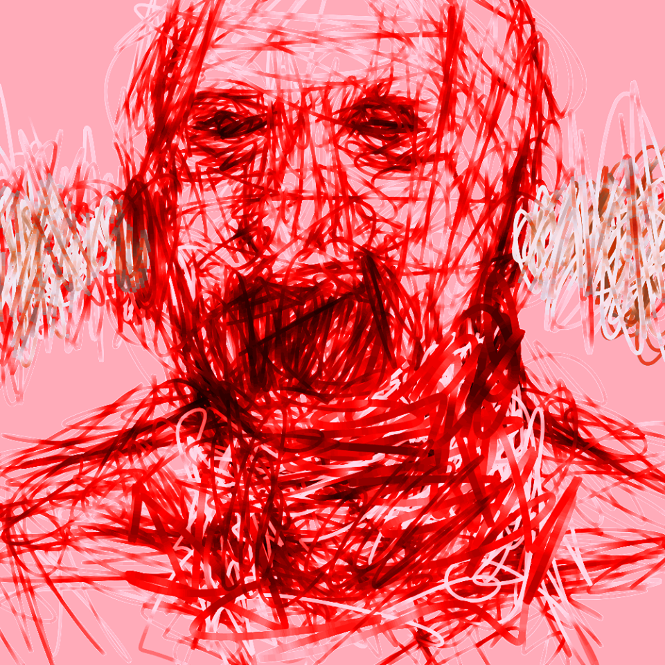 Pink wojak line abstract — Wojak meme