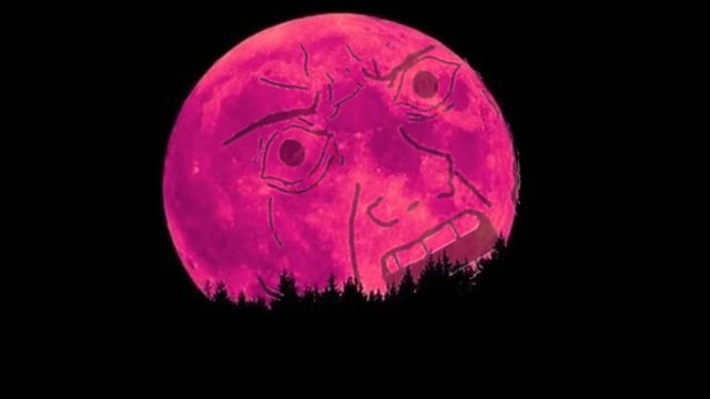 Pink wojak moon rising — Wojak meme