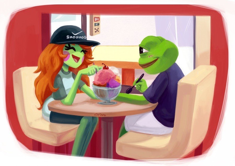 Pepes on date — Pepe meme