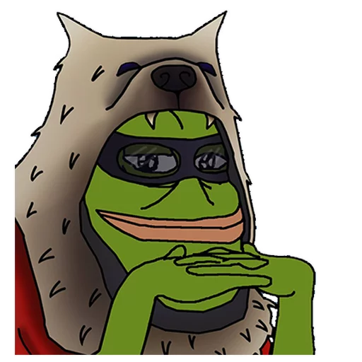 Wolf pelt Groyper sticker — Sticker Packs meme