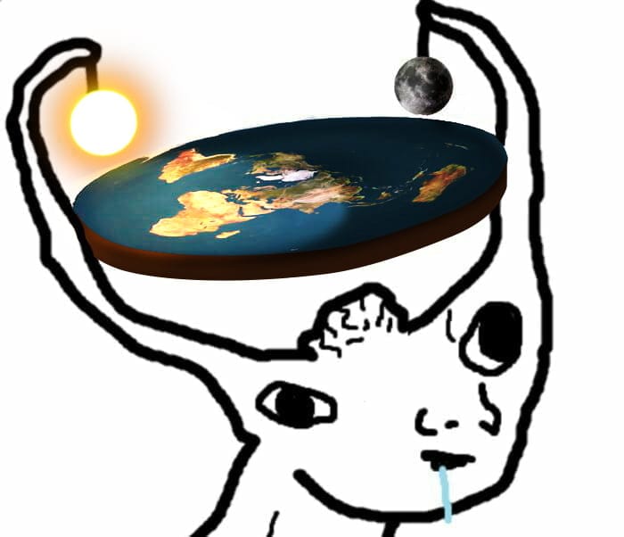 Brainlet flat earth model — Brainlet meme