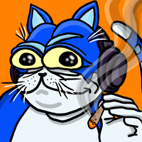 Toshi cat elon smoking reefer — $TOSHI meme