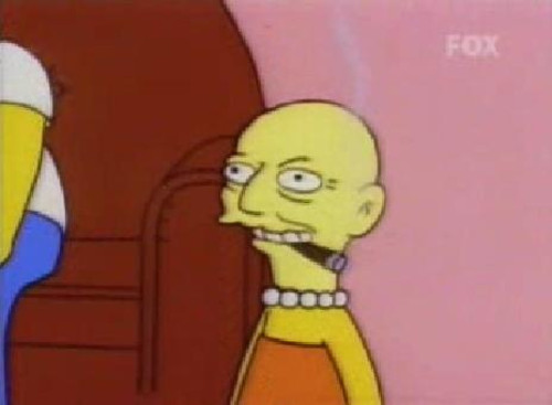 Simpson girl smoking cigar — Reaction meme