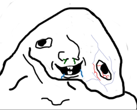 Brainlet melted head — Brainlet meme