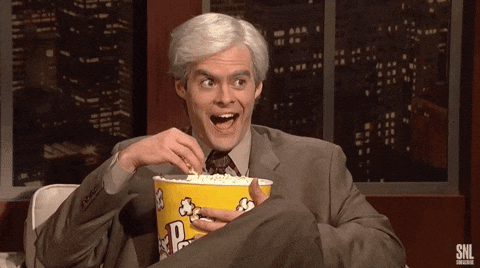 Bill Hader Eating Popcorn — Reaction meme