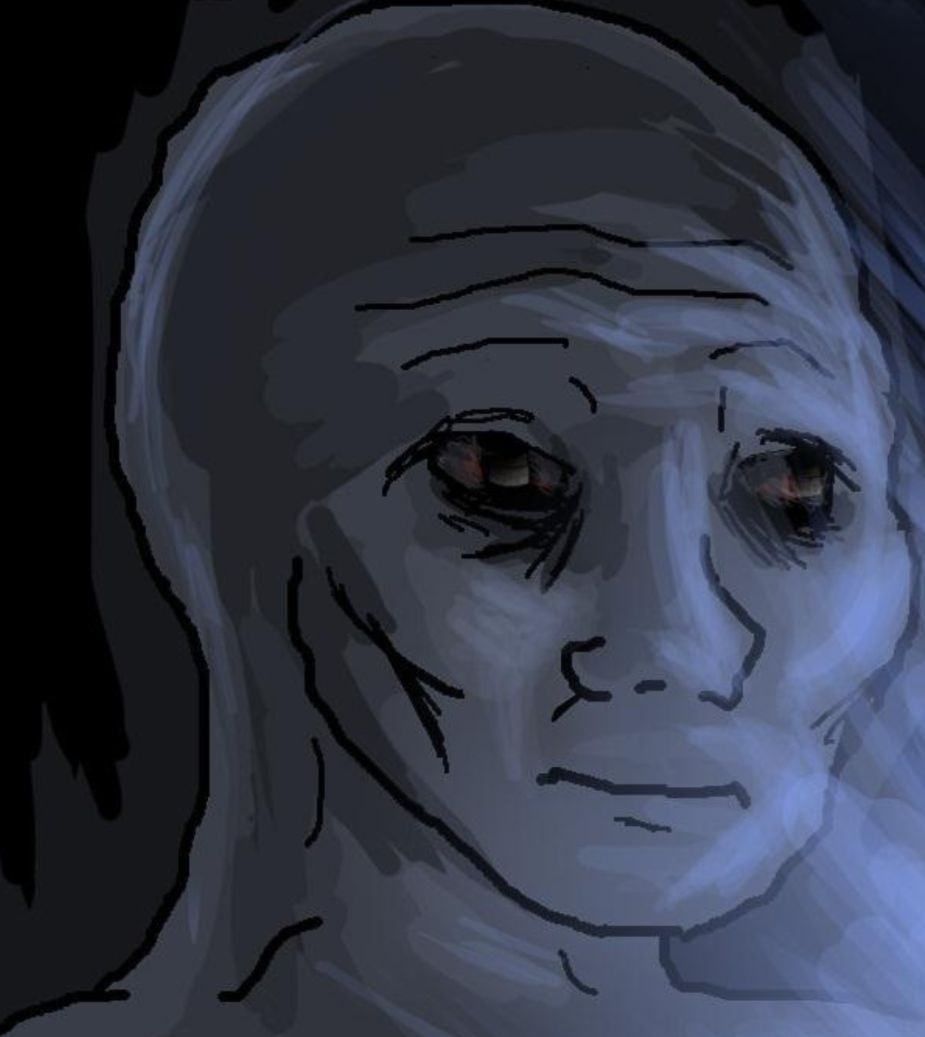 Dark wojak light grey — Wojak meme