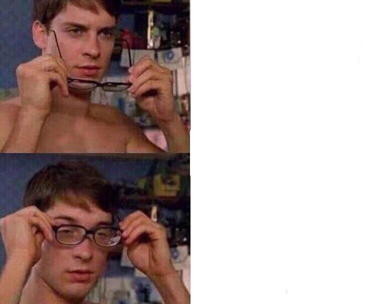 Spiderman Glasses meme template — Templates meme