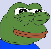 Pepe eyes opening above eyelids — Pepe meme