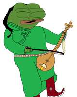 Pepe playing mongolian instrument — Pepe meme