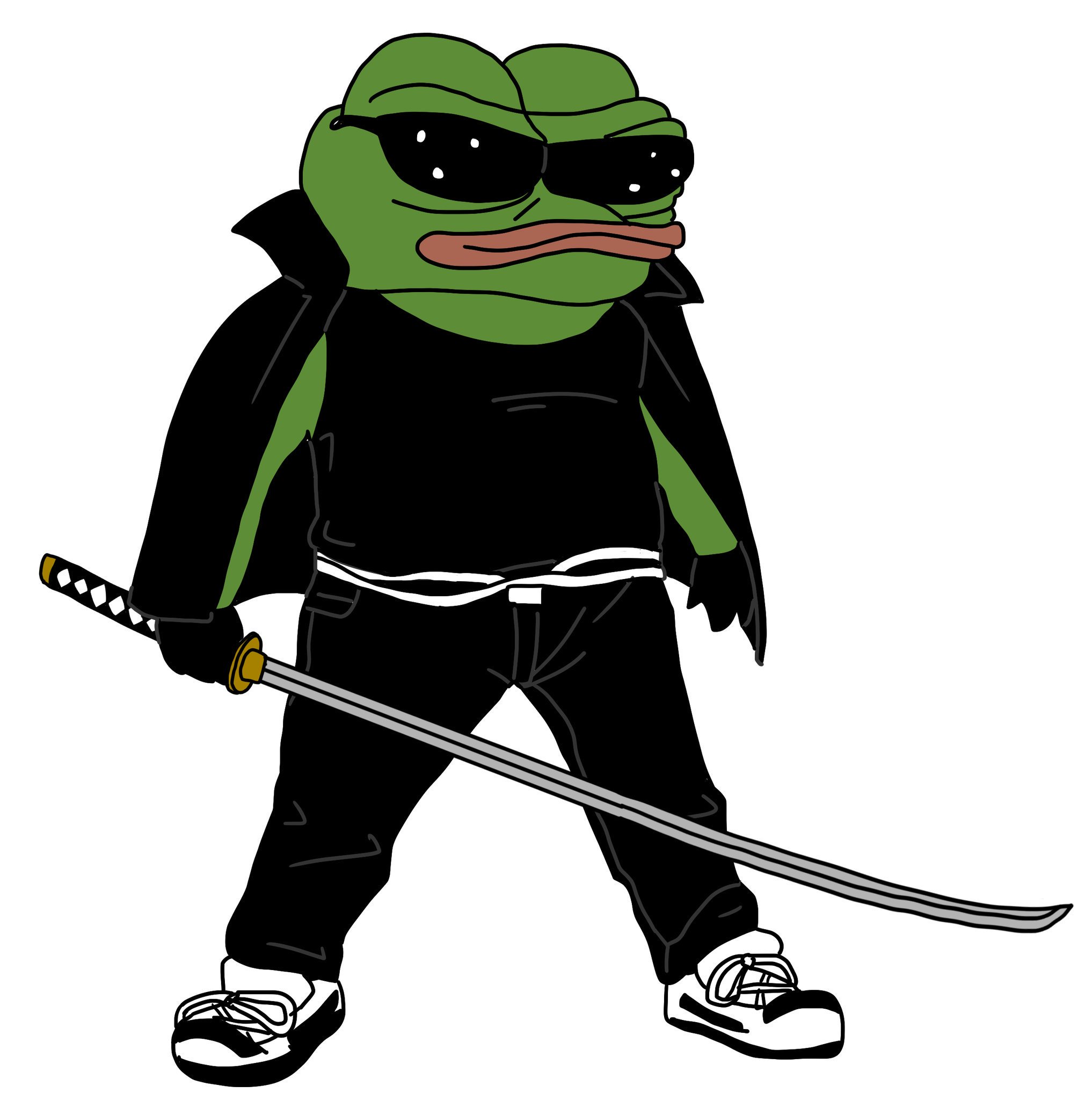 Pepe holding sword — Pepe meme