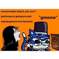Toshi cat ignoring girlfriend — $TOSHI meme