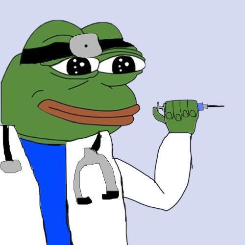 Pepe dr with needle — Pepe meme
