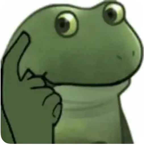 Frog Thinking — Reaction meme