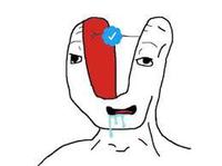 Brainlet blue twitter checkmark — Brainlet meme