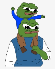 Pepe dad letting son ride shoulders — Pepe meme