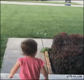 Baby ignores hug offer — Reaction meme
