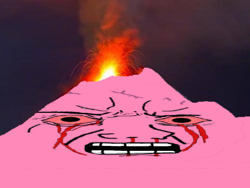 Pink wojak volcano — Wojak meme
