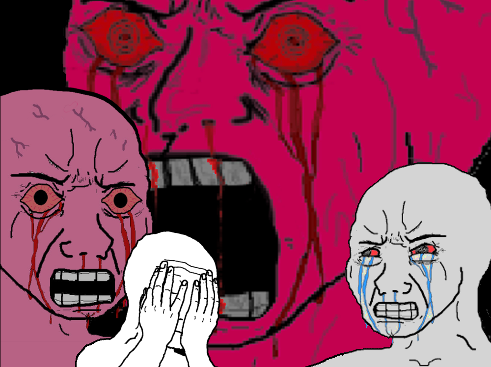 Pink wojak crew — Wojak meme